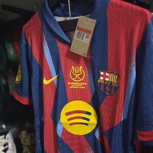 Nike FC Barcelona Red & Blue Soccer Jersey with Yellow Accents